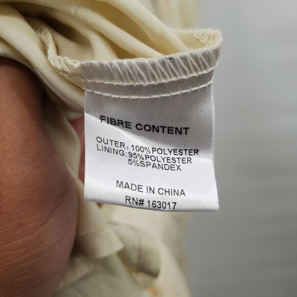 Princess Polly Cyrene Maxi Dress Women Size US 4 NWT Asymmetrical Hem Lemon - Picture 7 of 14